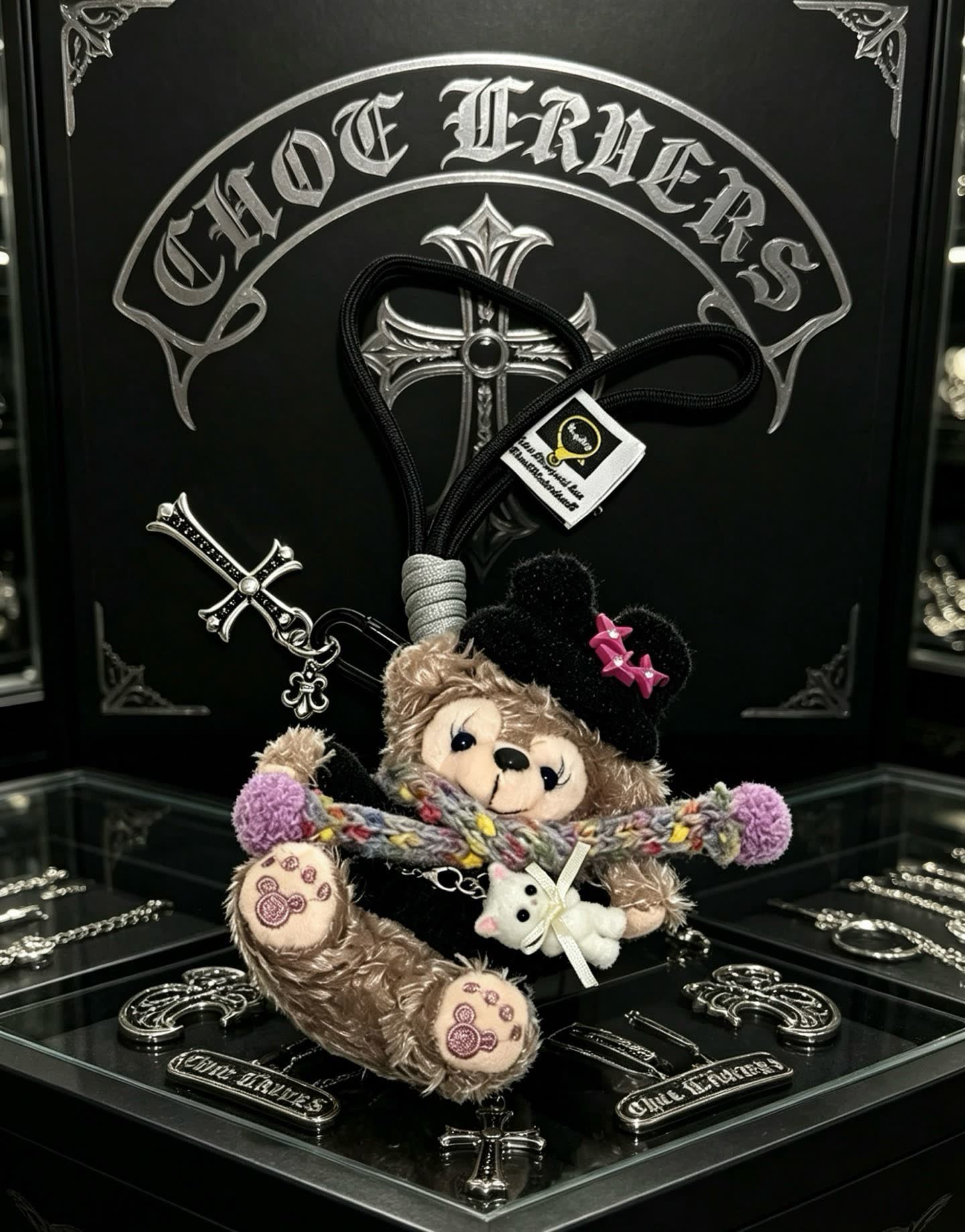 Chrome Hearts Chose Brothers Teddy Bear Keychain